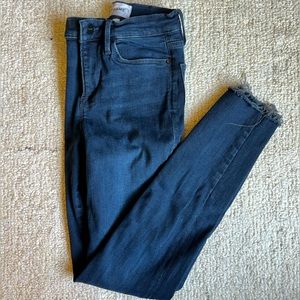 FRAME Skinny Jeans | Frame High-Wasted Jeans, Sz. 26 | Raw Hem